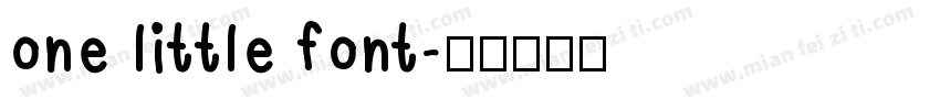one little font字体转换